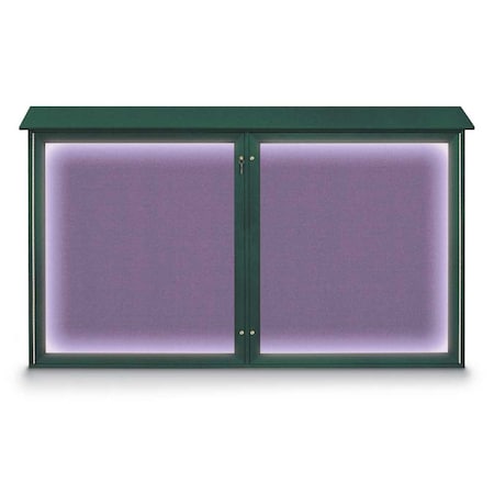 United Visual Products Sliding Door Wood Corkboard, 96"x36", Waln, UV9006OCS-WALNUT-CLOUD UV9006OCS-WALNUT-CLOUD